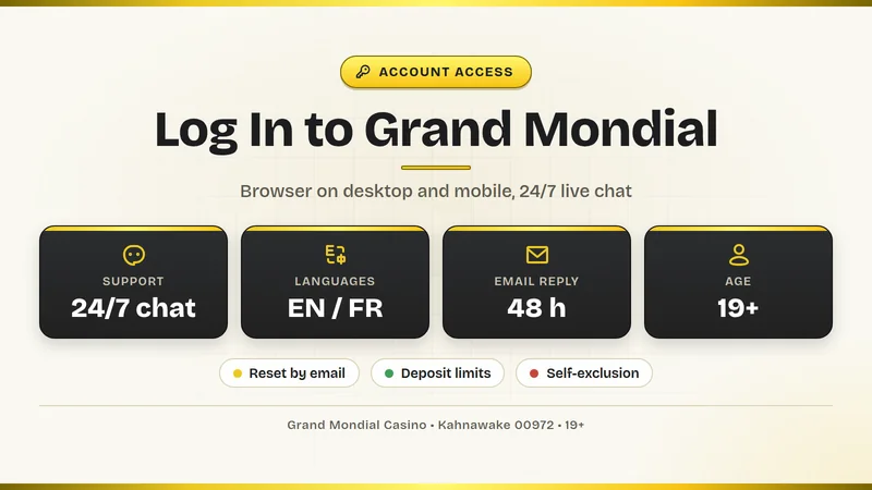 Logging in to Grand Mondial securely